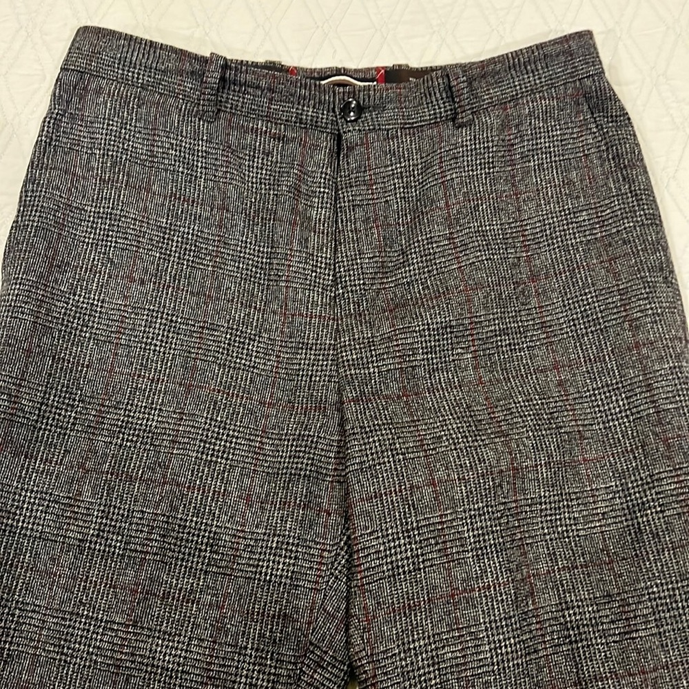 Black Brown 1826 mens dress plaid pants